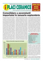 Analiza importurilor de placi ceramice si obiecte sanitare - 9 luni 2011