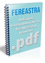 Analiza pietei de utilaje pentru fabricarea de tamplarie/geam pe anul 2012