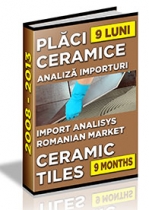 Analiza importurilor de placi ceramice si obiecte sanitare - 9 luni 2013