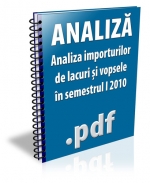 Analiza importurilor de lacuri si vopsele in semestrul I 2010