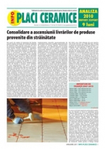 Analiza importurilor de placi ceramice si obiecte sanitare - 9 luni 2010