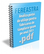 Analiza pietei de utilaje pentru fabricarea de tamplarie/geam pe anul 2011