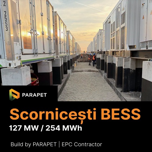 R.Power și Parapet aduc proiectul BESS Scornicești de 127 MW aproape de faza finală