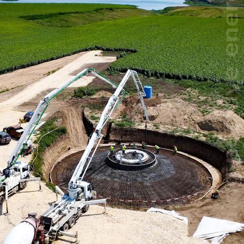 CJR finalizează cele 29 de fundații pentru turbine eoliene GE Vernova la Gurbănești Sud
