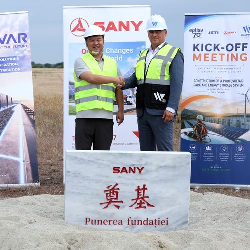 WALDEVAR și SANY demarează un proiect de 95 MWp solar și 220 MWh de stocare în România