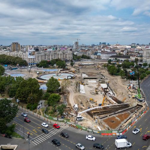 Planșeul Unirii: Noua structură, realizată 70%. Primele tronsoane rutiere, redeschise