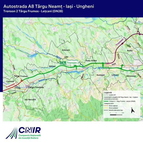 Danlin XXL desemnată să construiască tronsonul 2 din A8, Târgu Frumos-Lețcani (Iași)