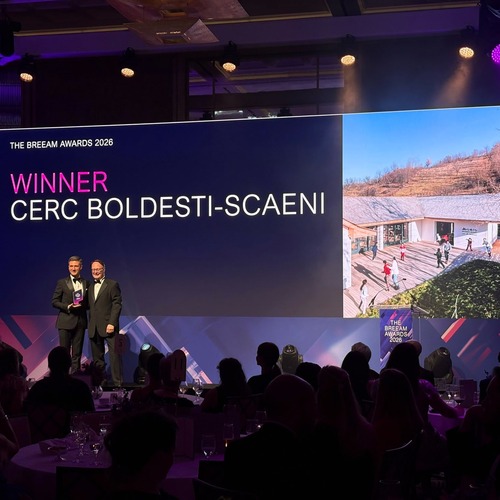 CERC Boldești-Scăeni, proiectat de Adrian Pop, câștigă două premii BREEAM 2026
